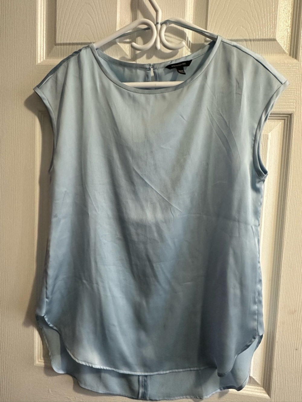 Light Blue Cap-Sleeve Blouse - Banana Republic